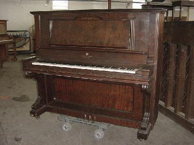 Very Rare Mehlin Empire Style Upright Piano